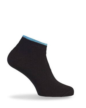 Nizka ženska nogavica barvni rob